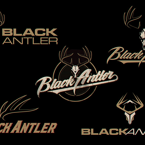 Logo concepts for Black Antler clothing label.