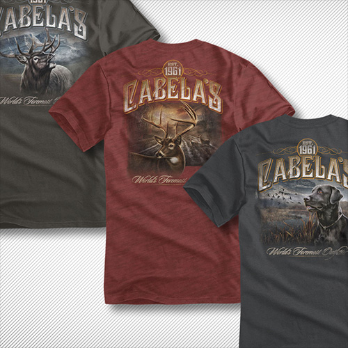 T-shirt design for Cabela's.