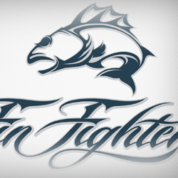 Logo concept for Fin Fighter clothing line.
