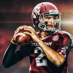 Illustration of former Texas A&M quarterback Johnny Manziel, before he became a complete idiot.