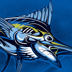 Stylized vector illustration of a Marlin.