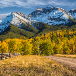 San Juan Mountains in autumn, southwestern Colorado.