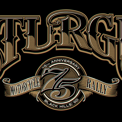 Typography design for the 75th Anniversary of Sturgis.