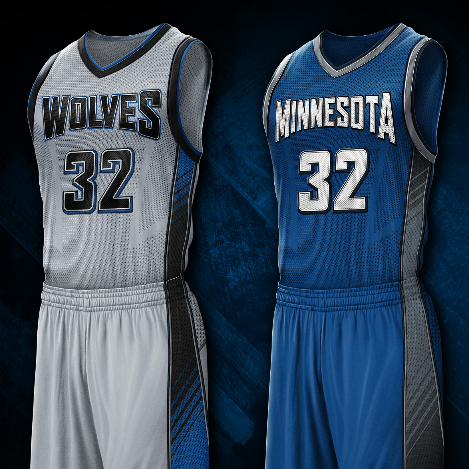 Timberwolves jersey concepts for the 'Rebranding the TWolves' contest on ESPN.com.